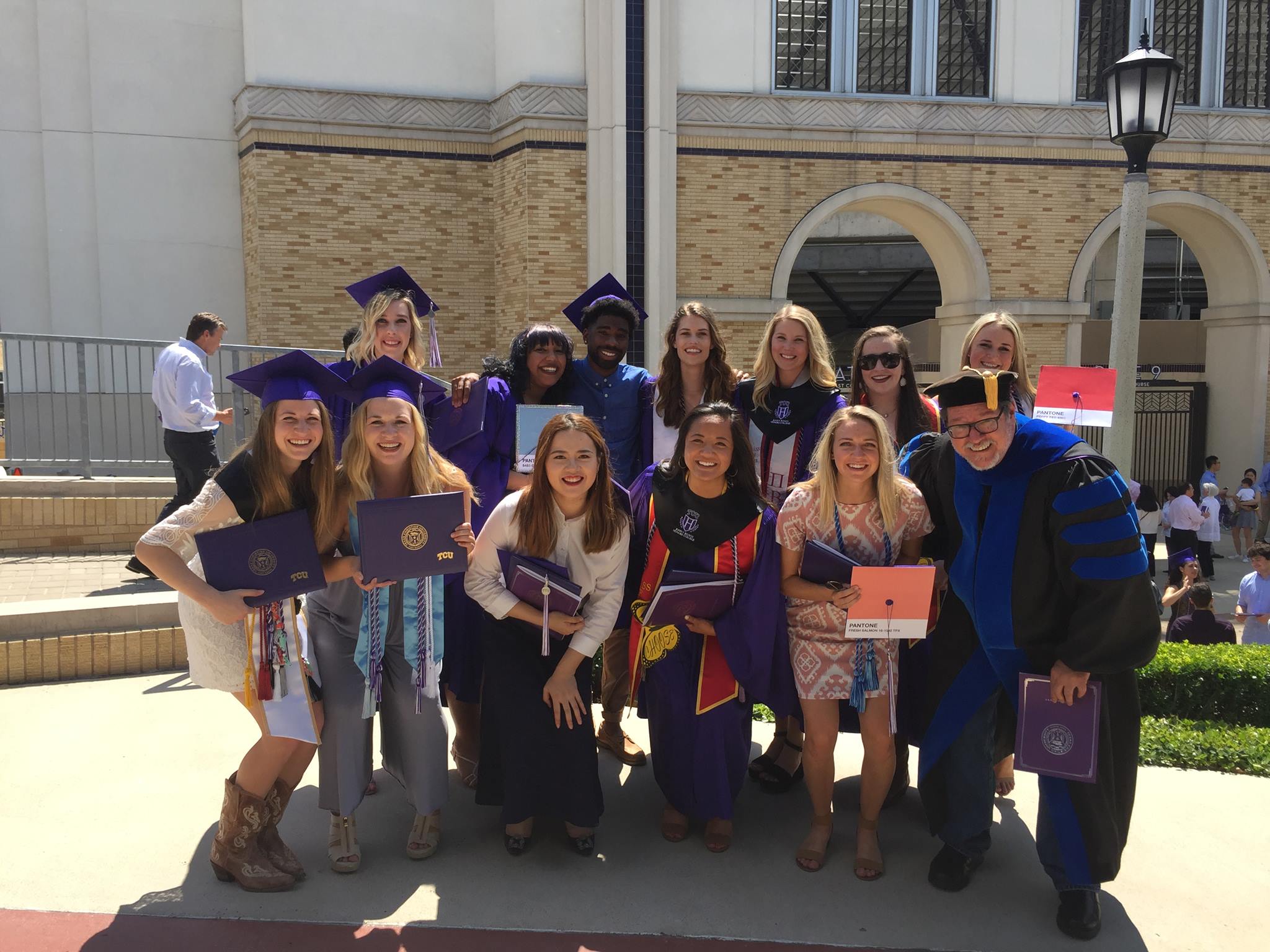 crocker with a group of bfa bs graduates