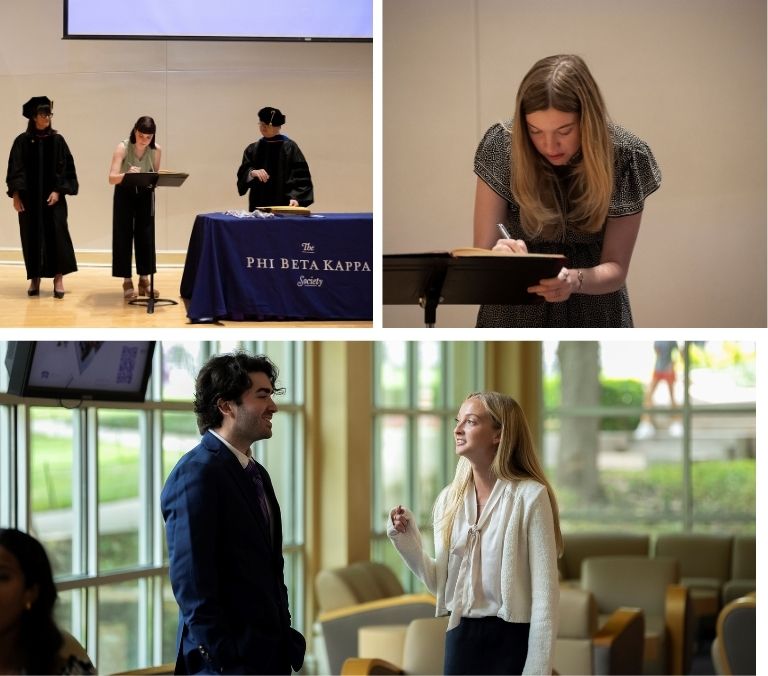Students at Phi Beta Kappa Ceremony