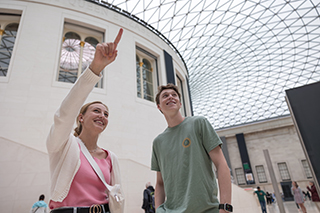 Two students in London