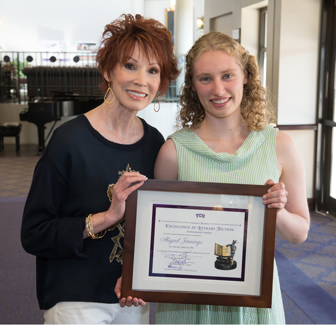 Sandra Brown with 2018 Scholarship Winner