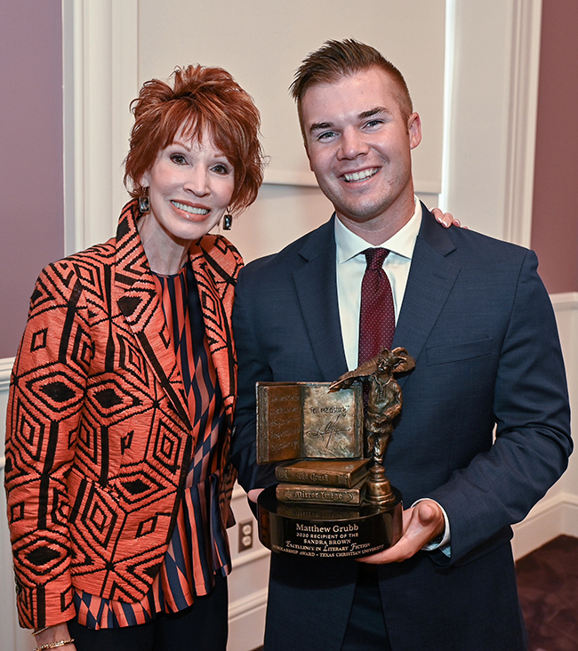 Sandra Brown with Matt Grubb, 2020 Winner