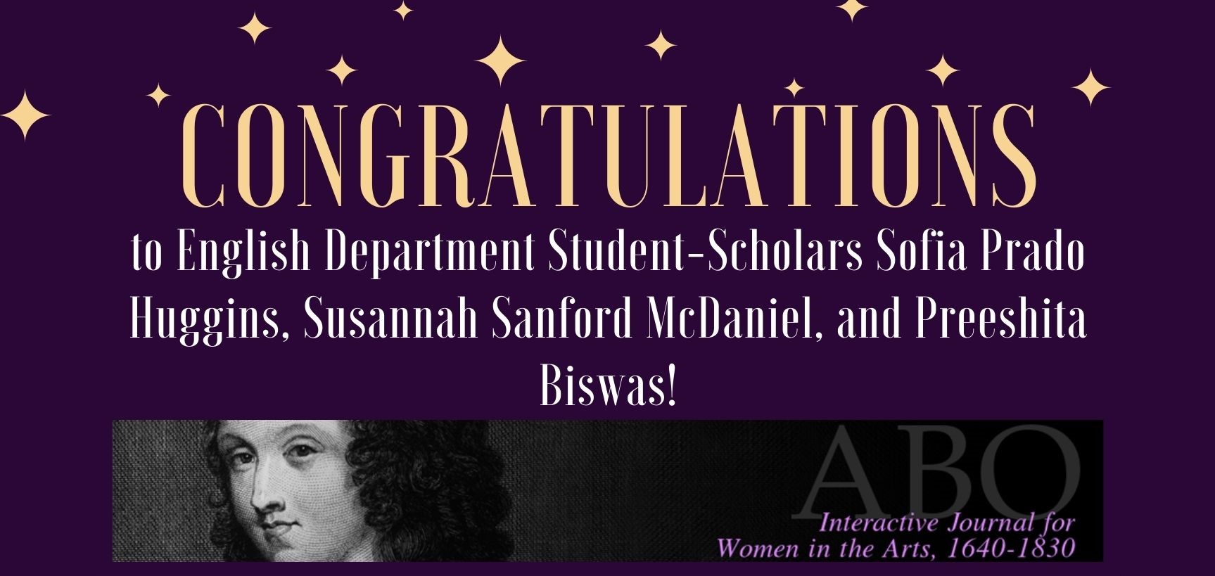 Congratulations English Graduate Student Scholars!