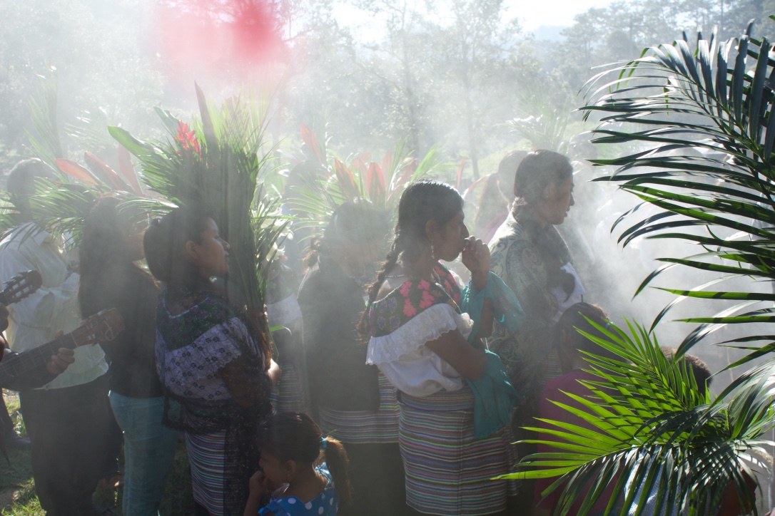 photo of tzeltal community in holy week ceremonies