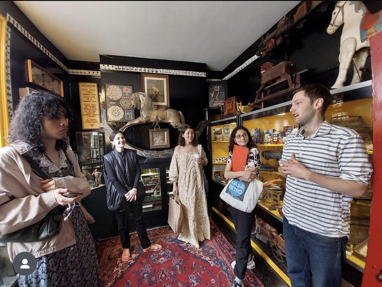 picture of group inside toy museum
