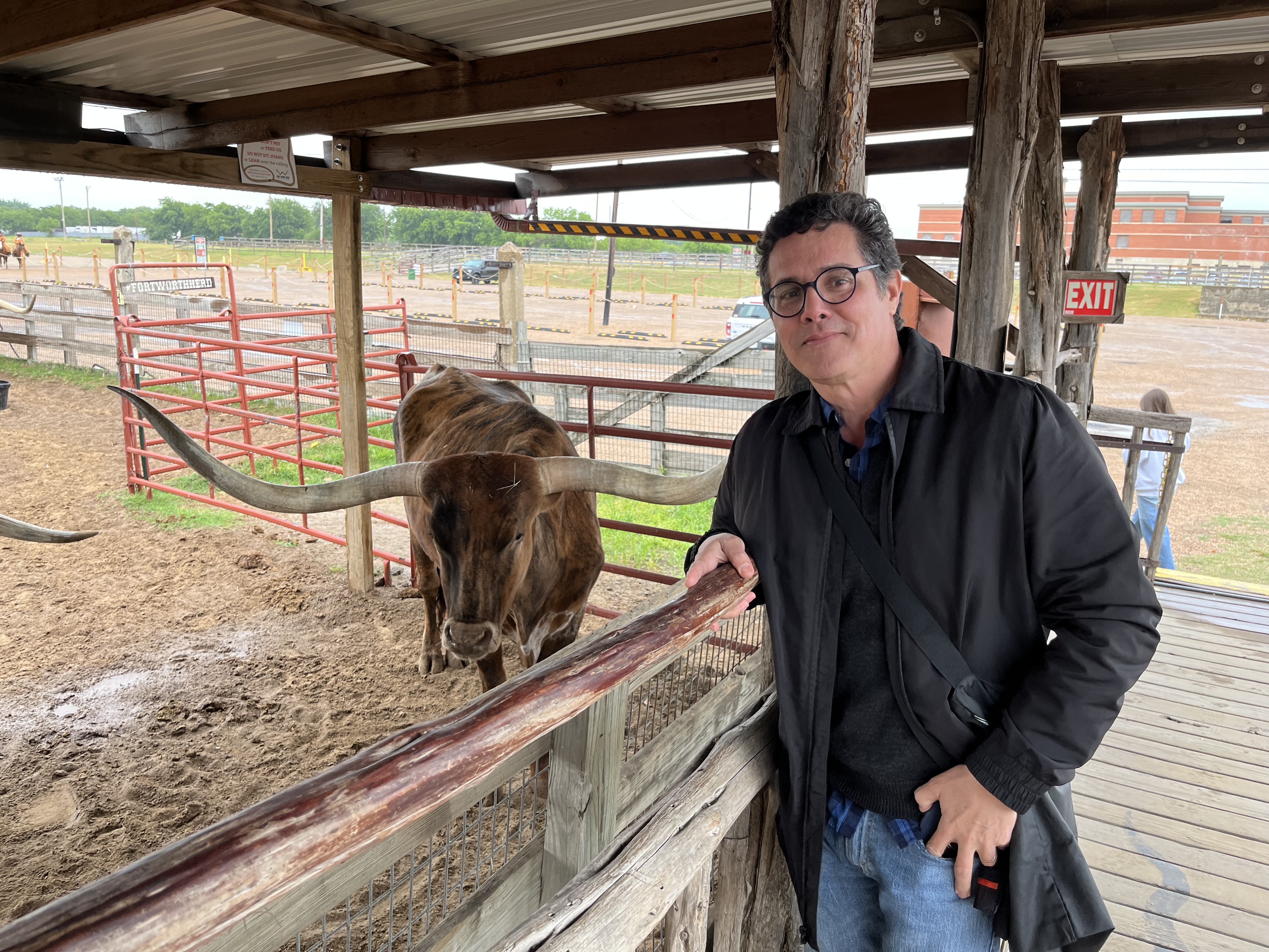 Dr. Funes Monzote at the Fort Worth Stockyards