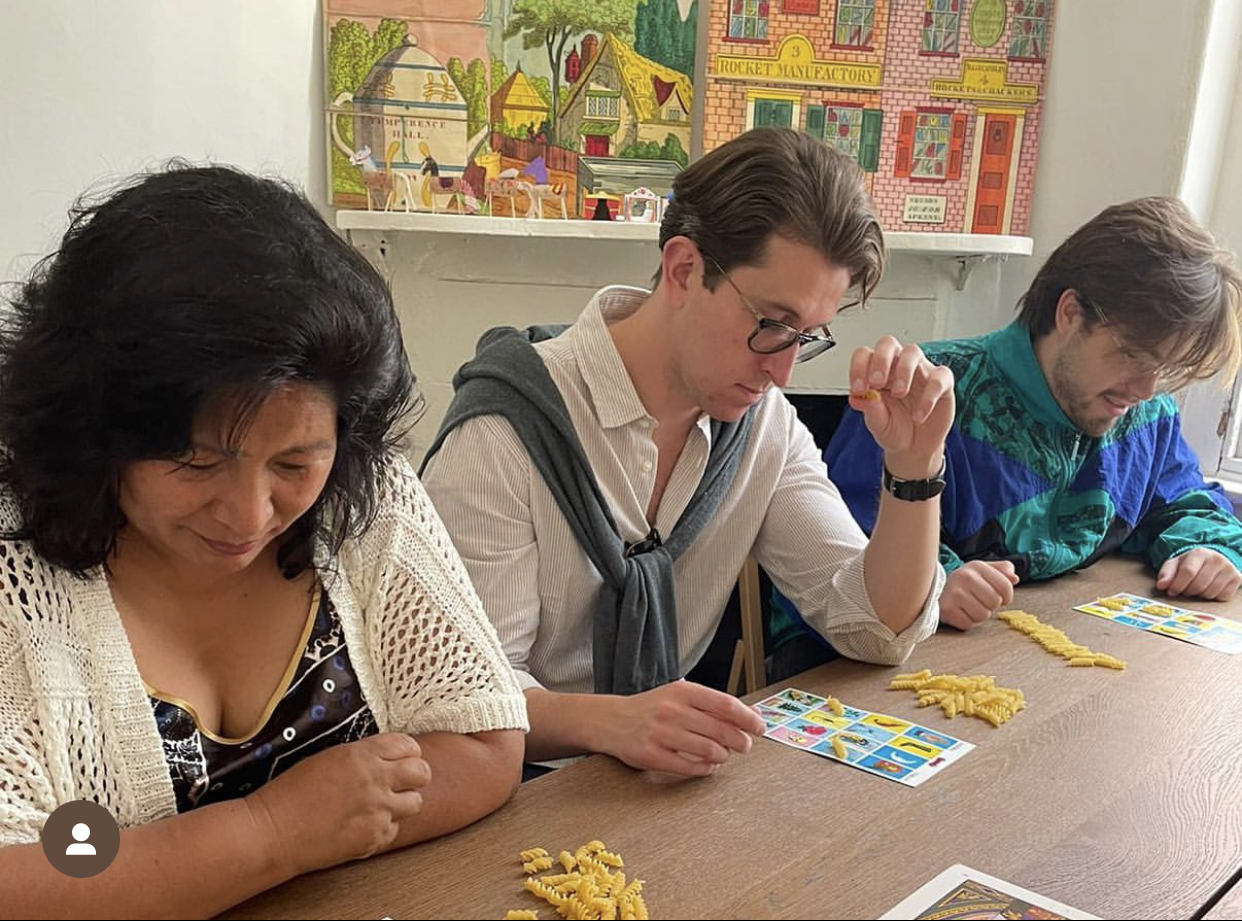 image of group playing mexican lottery