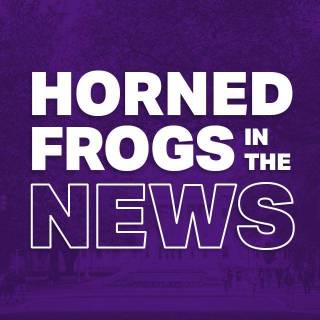 Horned Frogs in the news graphic.