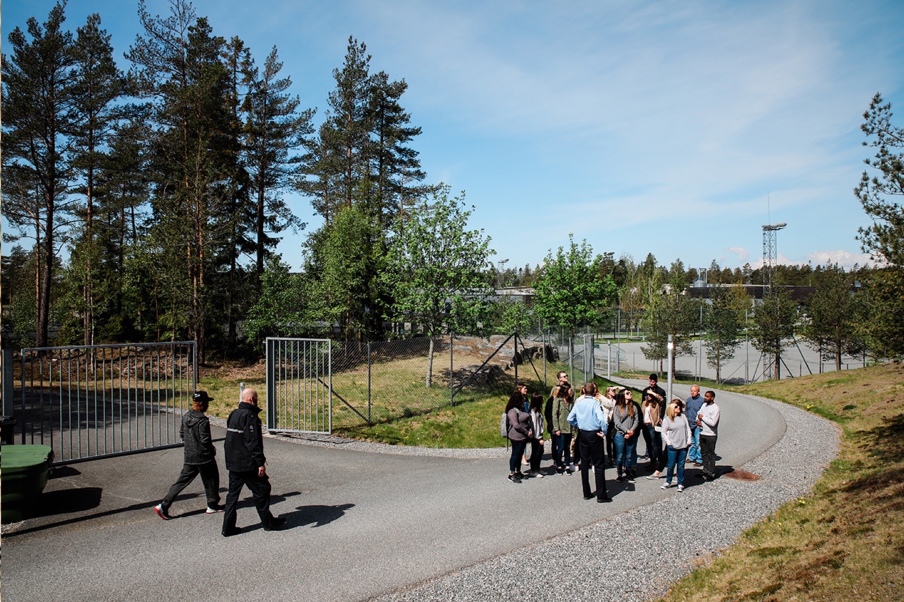 Students visit a prison in Oslo