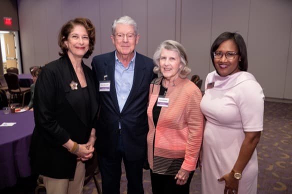 NPR national political correspondent Mara Liasson (far left) with Denny (second from left) and Carol Alexander (second from right), and AddRan Dean Sonja Watson, Ph.D. (far right). 