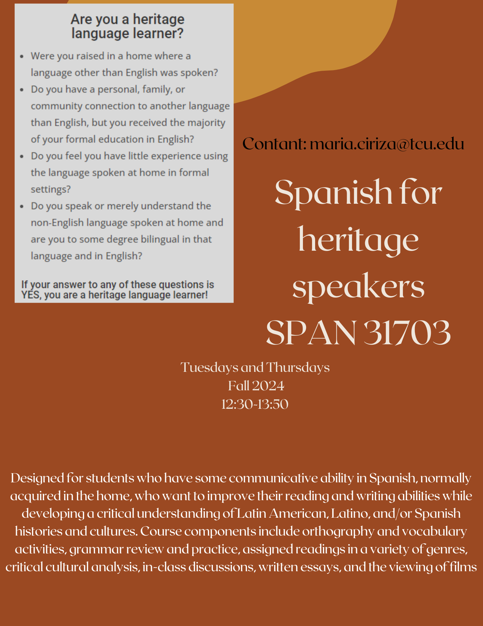 Spanish for Heritage Speakers
