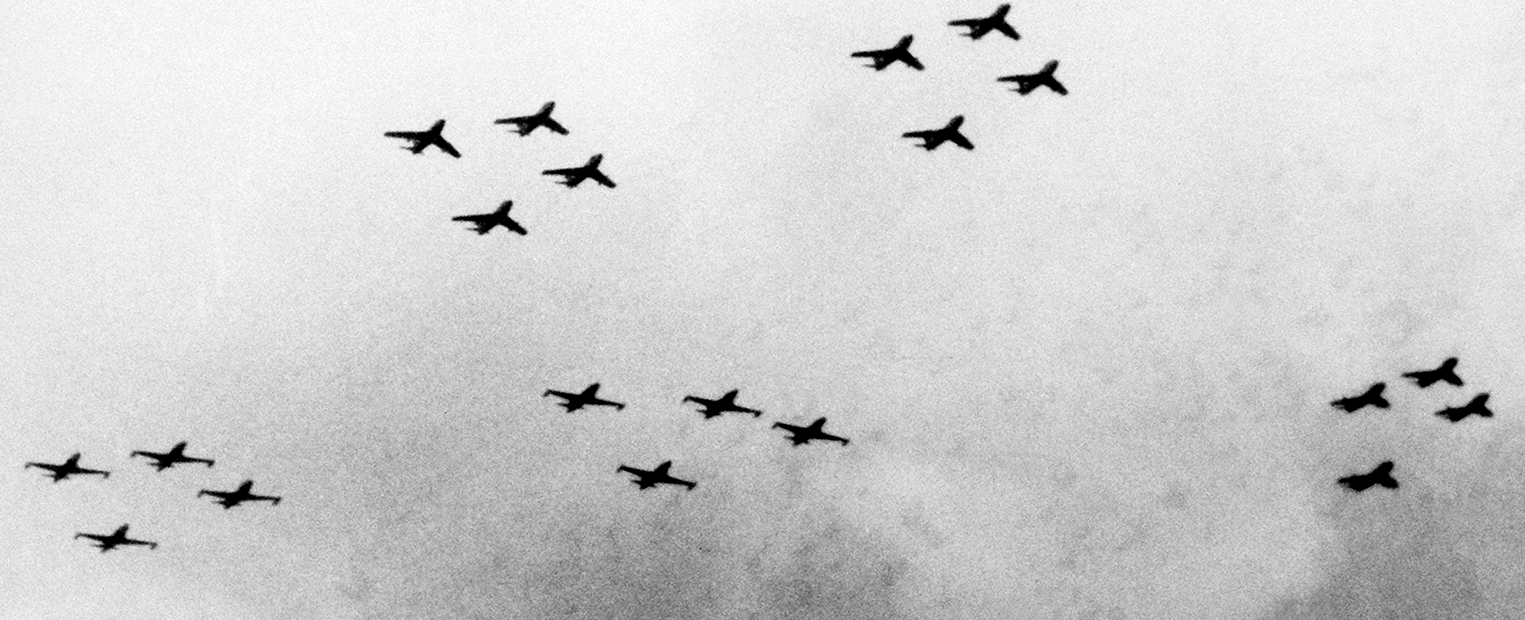 Fighter Jets Flying in Formation During the Korean War. USAF, Public domain, via Wikimedia Commons