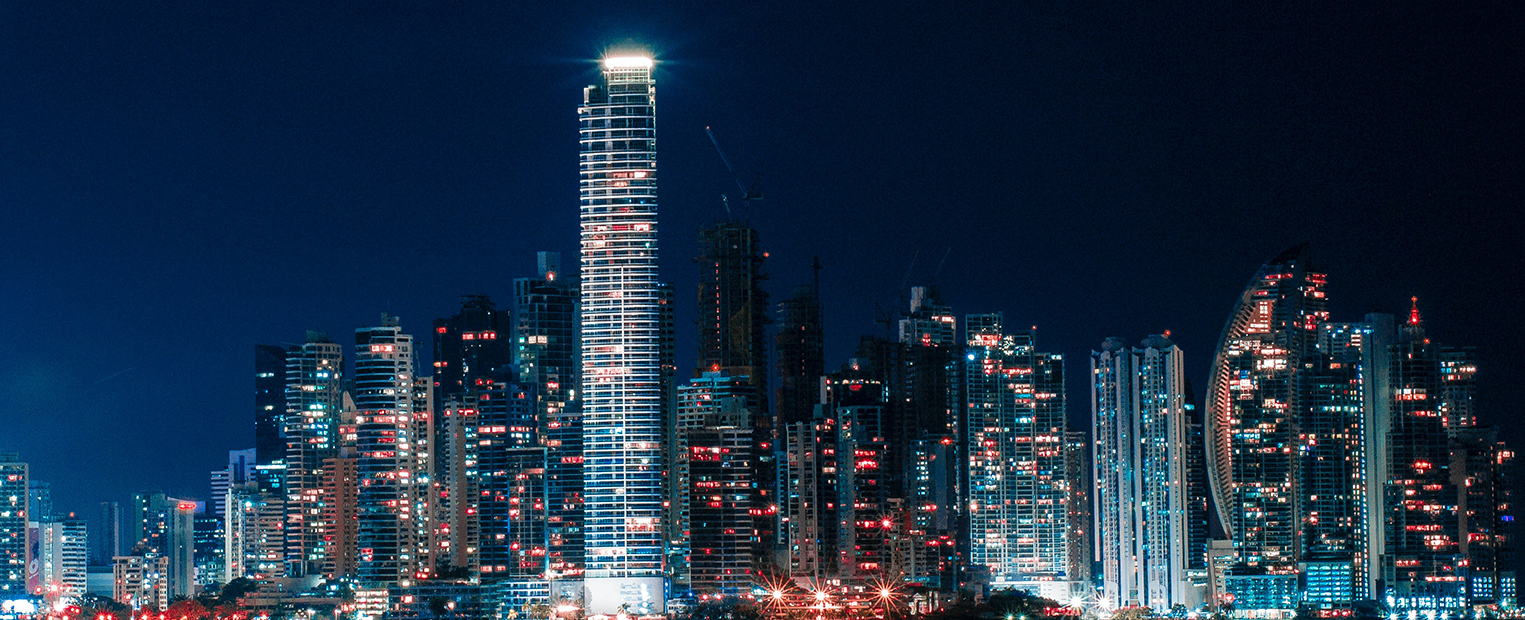 Panama City Skyline at Night | Credit Yender Fonseca