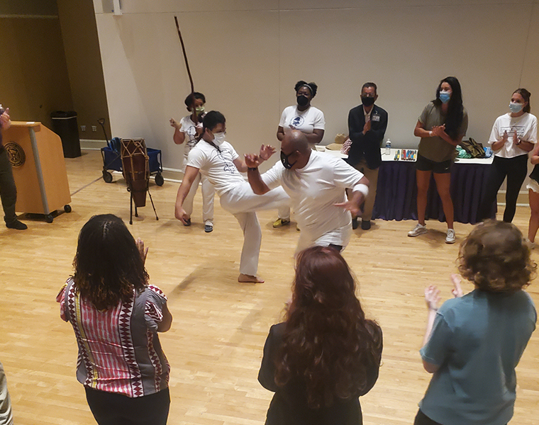 A Capoeira demonstration at the 