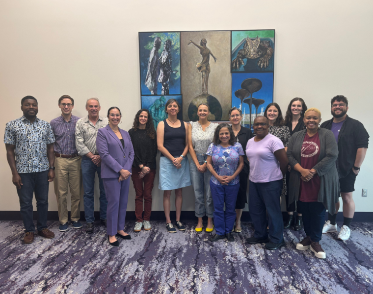 Picture of faculty members at the New Faculty Mentorship Program 2025-2026 academic year kickoff event.