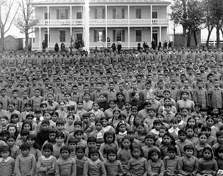 Pupils at Carlisle Indian Industrial School, Pennsylvania (1900)