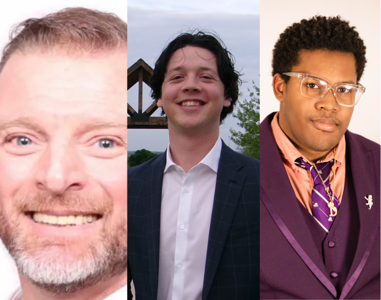 Headshots of three graduating general studies students.
