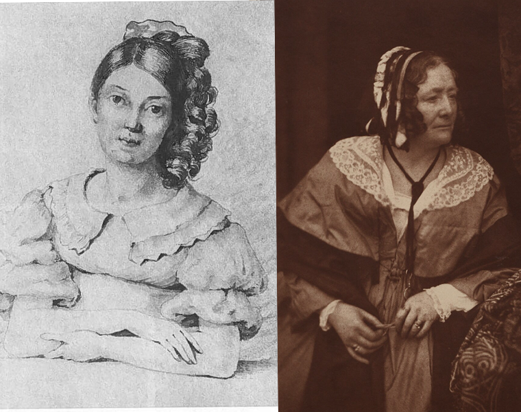 Ottilie von Goethe (left) and Anna Jameson (right)