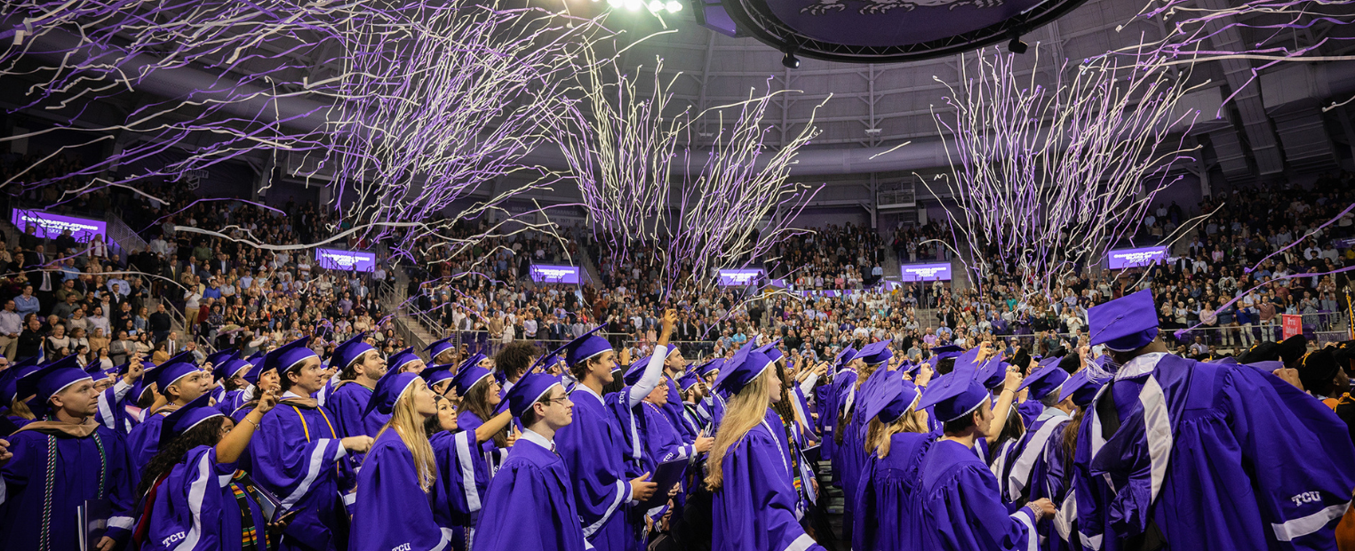 Picture of graduating students at TCU.