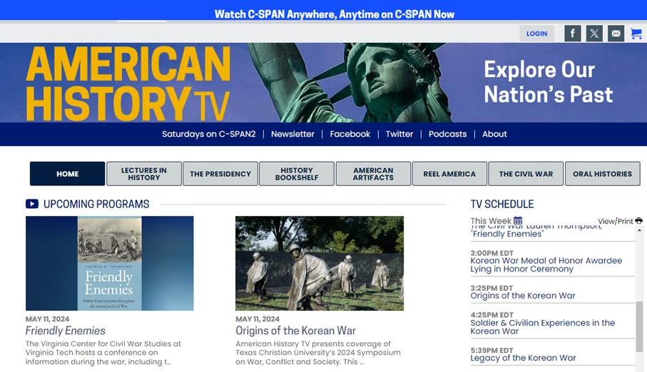 cspan homescreen